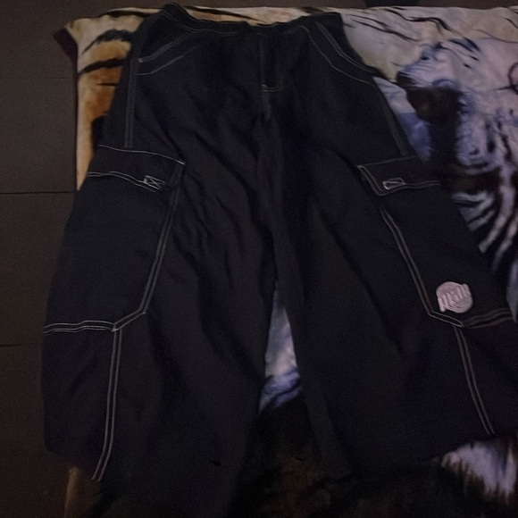 A.lab Giga Rave Black Cargo Nylon Pants - Picture 1 of 2